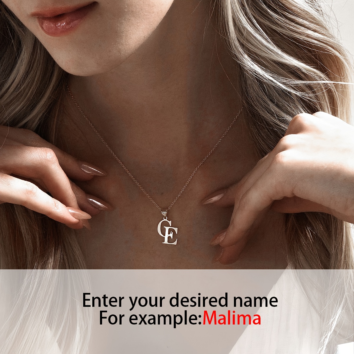 Personalized Double Letter Necklace, Exquisite Gift for Couples